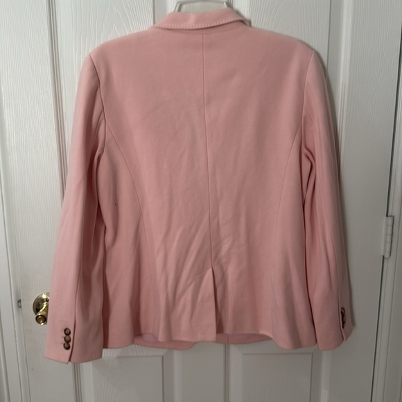 Talbots Pink Blazer Structured Suit Jacket size 16 pale pink - Picture 4 of 4